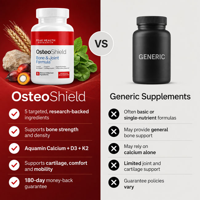 OsteoShield vs generic supplements